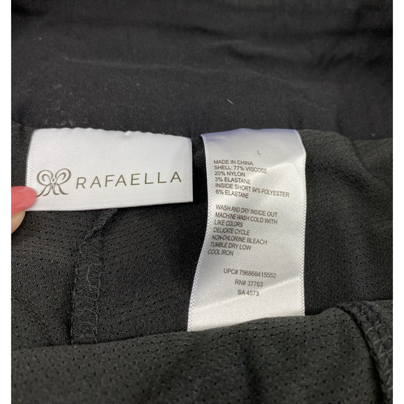 Rafaella Skort Womens Large Black Knit Skirt Golf Tennis Pickleball - Picture 2 of 10